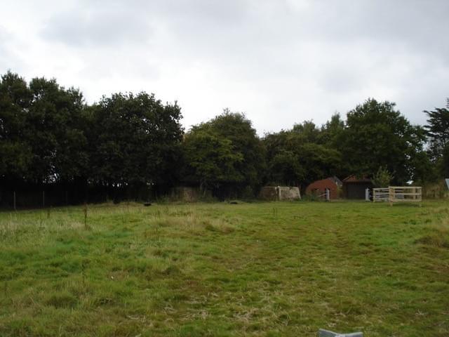 West Beckham ROC Post - And 4 *huge* concrete blocks- which I’m assuming must once have been the base of an aerial/transmitter mast- rubbish pictures no. 8 and 9, as I couldn’t get any closer thanks to the donkeys’ fence! ) (Erica Devitt)