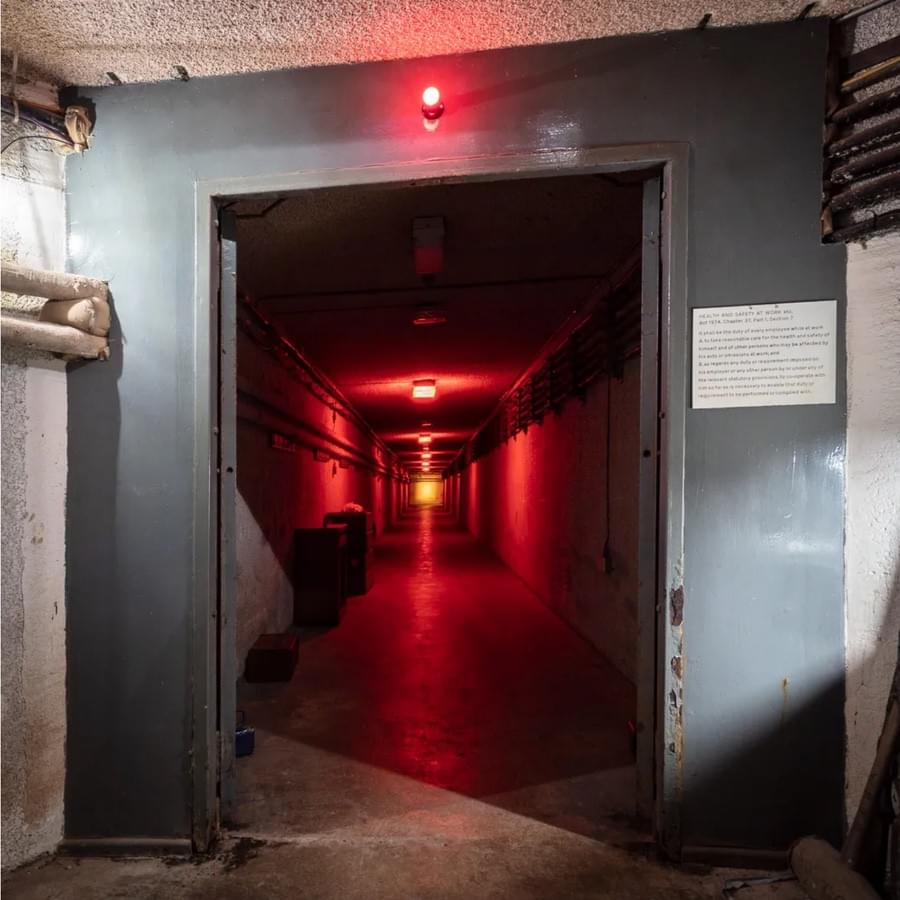 Underground tunnel entrance, RAF Inverbervie Cold War Radar Station Bunker (Now Bervie Brow Research Station), Aberdeenshire, Scotland. (© Quintin Lake, 2019)
