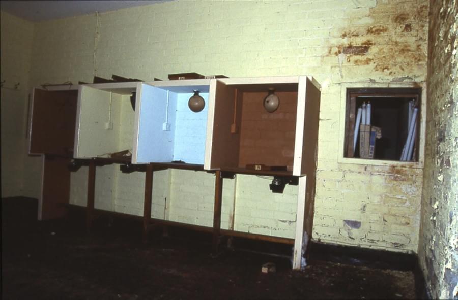The Sound Booths with a Messaging Hatch to the right. (Geoff Bailey)