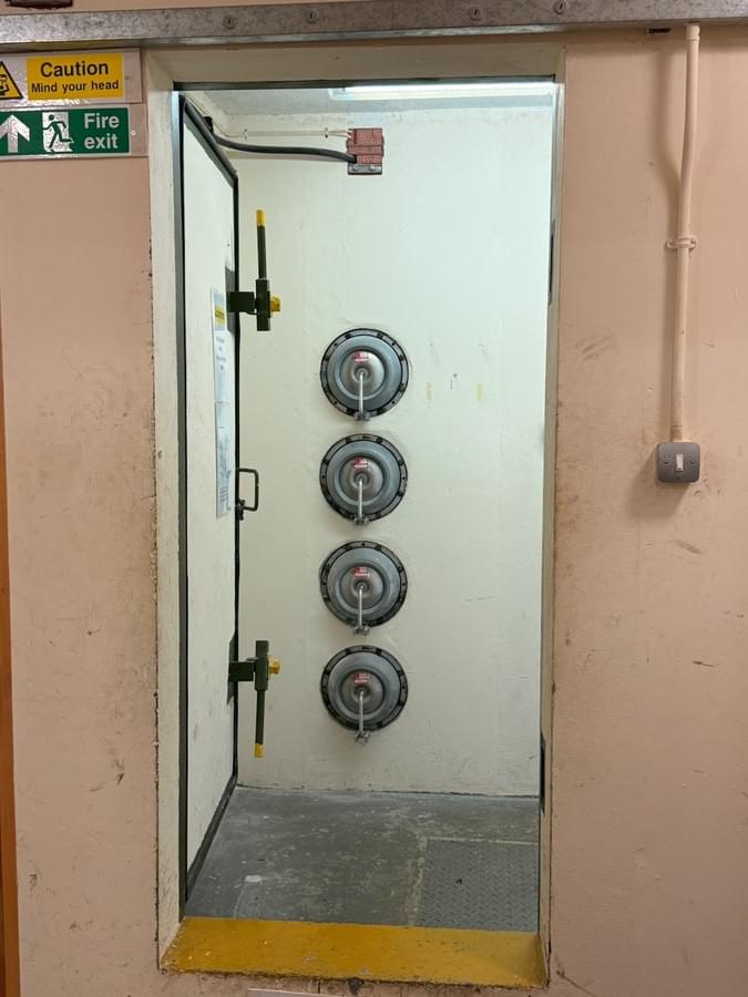 Inner entrance door with overpressure valves (Neil Iosson - 2025)