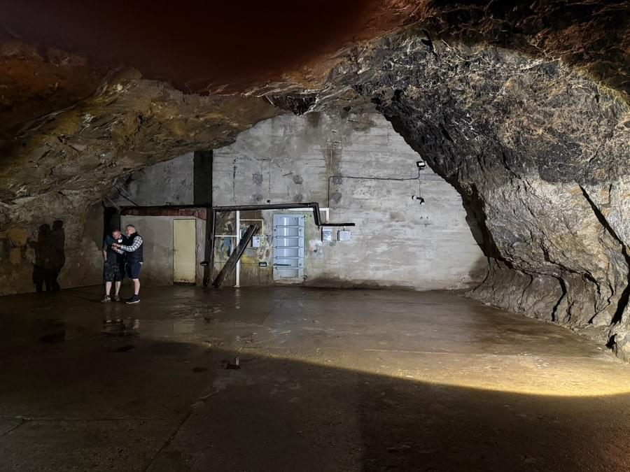 Rear exit from bunker into wider cave complex (Neil Iosson - 2025)